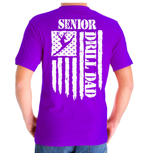 SILHOUETTES SENIOR DRILL DAD with FLAG