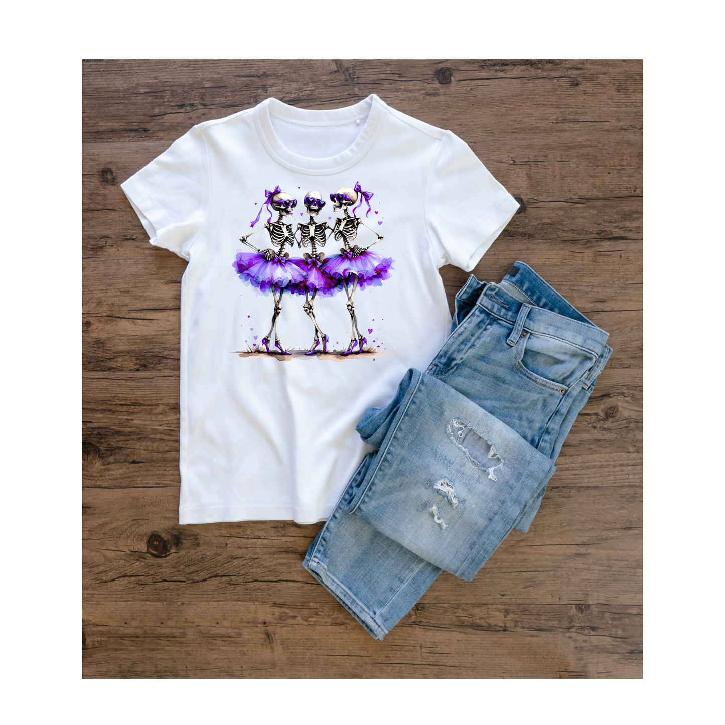 Ballerina Skeleton Halloween T-Shirt