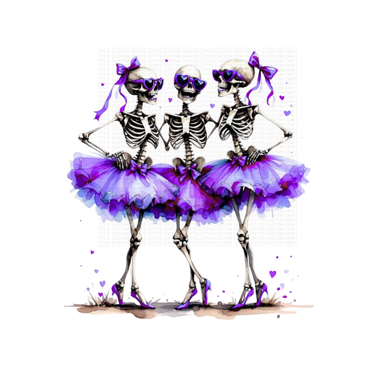 Ballerina Skeleton Halloween T-Shirt